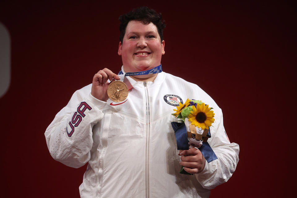 <p>Biography: 33 years old</p> <p>Event: Women's +87kg weightlifting</p> <p>Quote: "I've struggled a lot throughout my career, it almost feels like I've been going uphill both ways with the wind against me. Going from the bottom in the sport, to the top in the sport, to making history in this sport means a lot to me."</p>