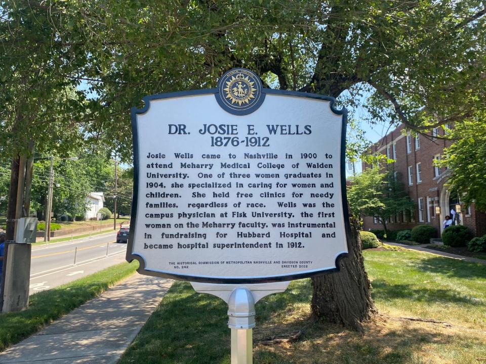 On Friday, May 20, a historical marker honoring Dr. Josie E. Wells was unveiled at Meharry Medical College