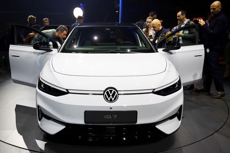 FILE PHOTO: Volkswagen premieres new ID.7 electric sedan in Berlin