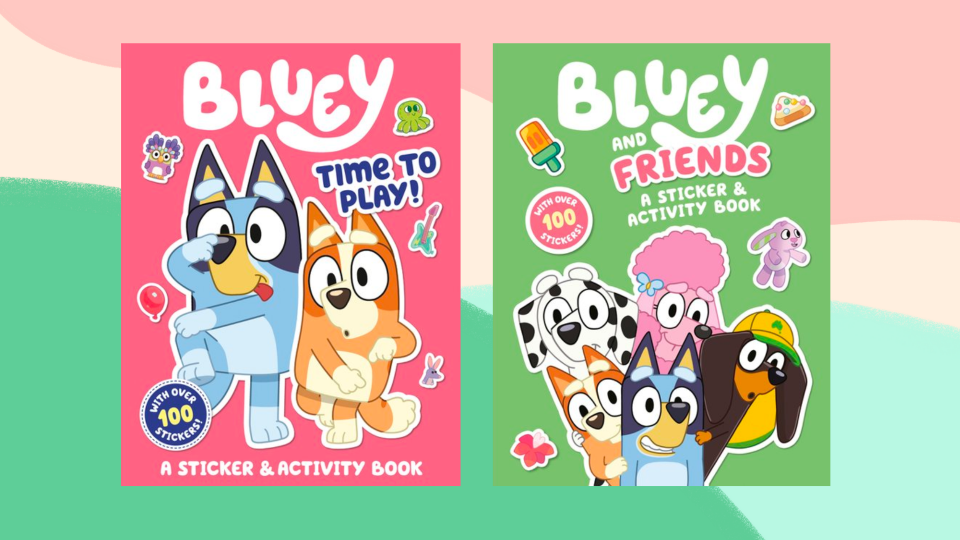 These activity books come with Bluey stickers.