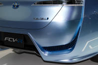 Fuel cell vehicles have been overshadowed by electric cars and hybrids as of late, but that hasn't stopped Toyota exploring hydrogen-powered vehicles, as seen with its FCV-R concept. Planned for launch in 2015, the concept vehicle touts a 700 km (435 mile) range. The fuel cells are placed underneath the body, allowing for the FCV-R to seat four passengers.