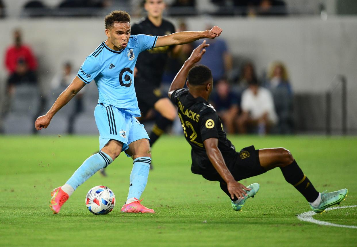 Hassani Dotson's stoppage time goal helped Minnesota United earn a road draw against LAFC at Banc of California Stadium.