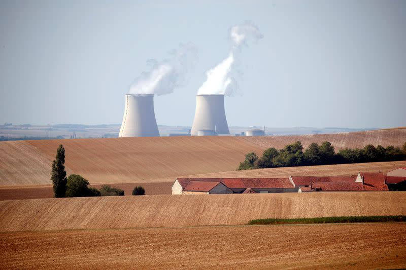 FILE PHOTO: Cooling towers of the Nogent-sur-Seine nuclear power plant