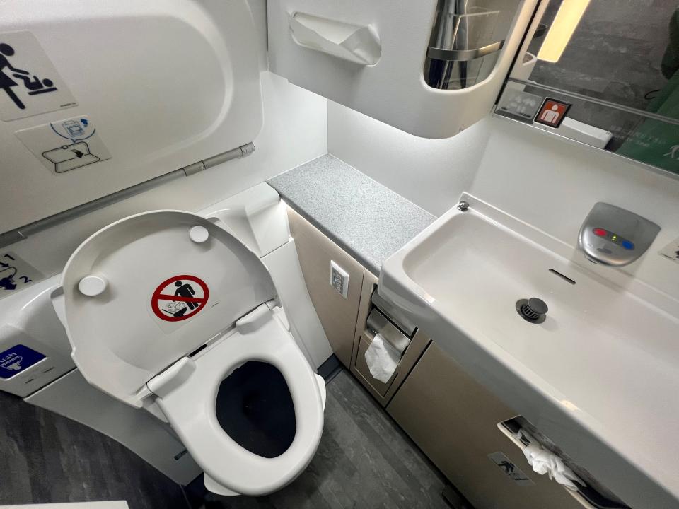 The lavatory on ANA's Boeing 777-300ER.