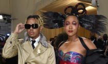 Cordae Dunston, left, and Naomi Osaka attend The Metropolitan Museum of Art's Costume Institute benefit gala celebrating the opening of the "In America: A Lexicon of Fashion" exhibition on Monday, Sept. 13, 2021, in New York. (Photo by Evan Agostini/Invision/AP)