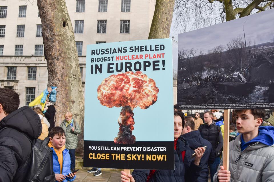 protester with sign