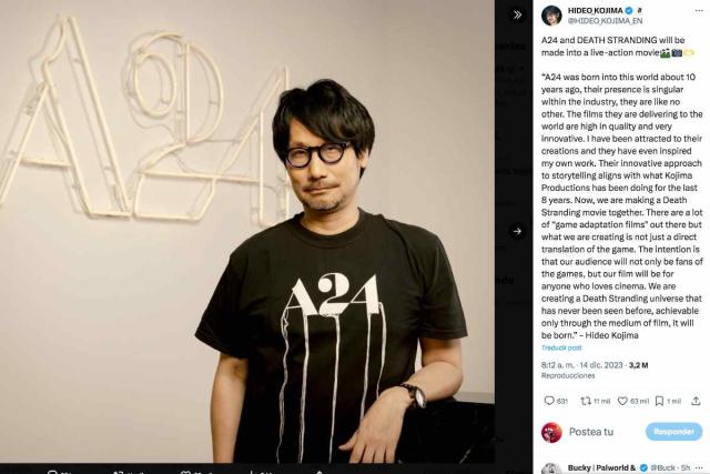 Hideo Kojima se une à A24 para produzir filme de Death Stranding