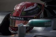 Oct 20, 2017; Austin, TX, USA; Mercedes driver Lewis Hamilton (44) of Great Britain during practice for the United States Grand Prix at Circuit of the Americas. Mandatory Credit: Jerome Miron-USA TODAY Sports