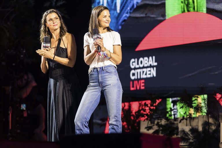 Las actrices Bridget Moynahan y Katie Holmes también participaron del festival y tomaron la palabra en Nueva York ante la gran convocatoria