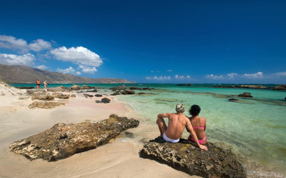 Elafonisi Beach is a paradise of rose-tinted sands and windswept dunes - Alamy 