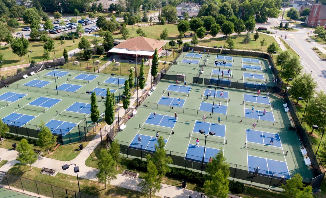 The Tattnall Square Pickleball Center features 26 courts. Jason Vorhees/The Telegraph