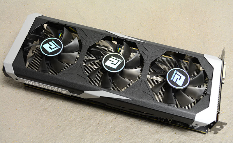 The PowerColor PCS+ R9 390 is cooled by a triple-fan cooler.