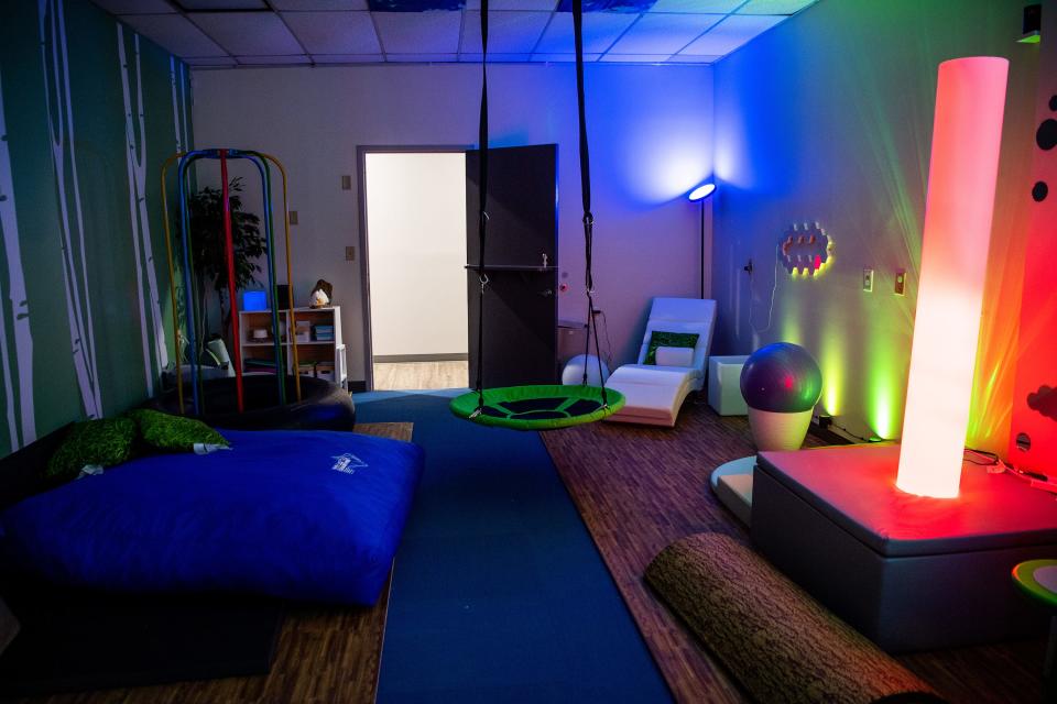 A sensory room at the Autism Breakthrough of Knoxville office on Tuesday, Nov. 22, 2022. The nonprofit offers a variety of support services to help adults with autism lead purposeful lives.