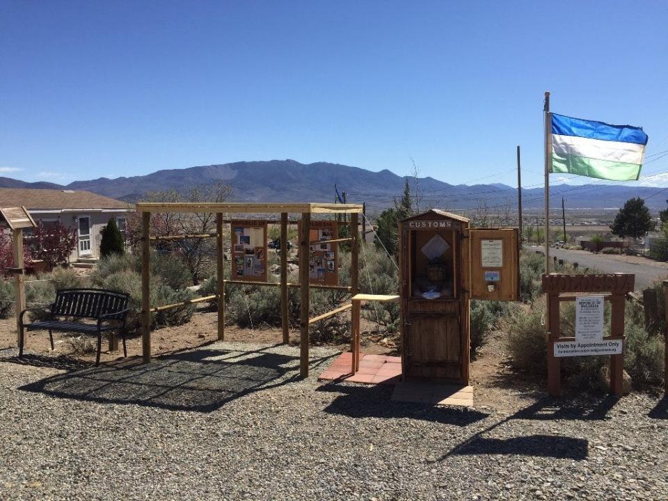 The customs office at Molossia's border.