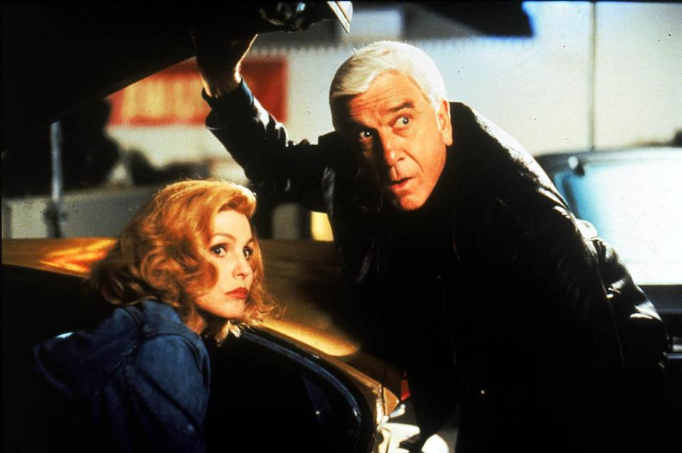 Priscilla Presley starred alongside the late Leslie Nielsen in all three original Naked Gun films (PUBLICITY PICTURE)