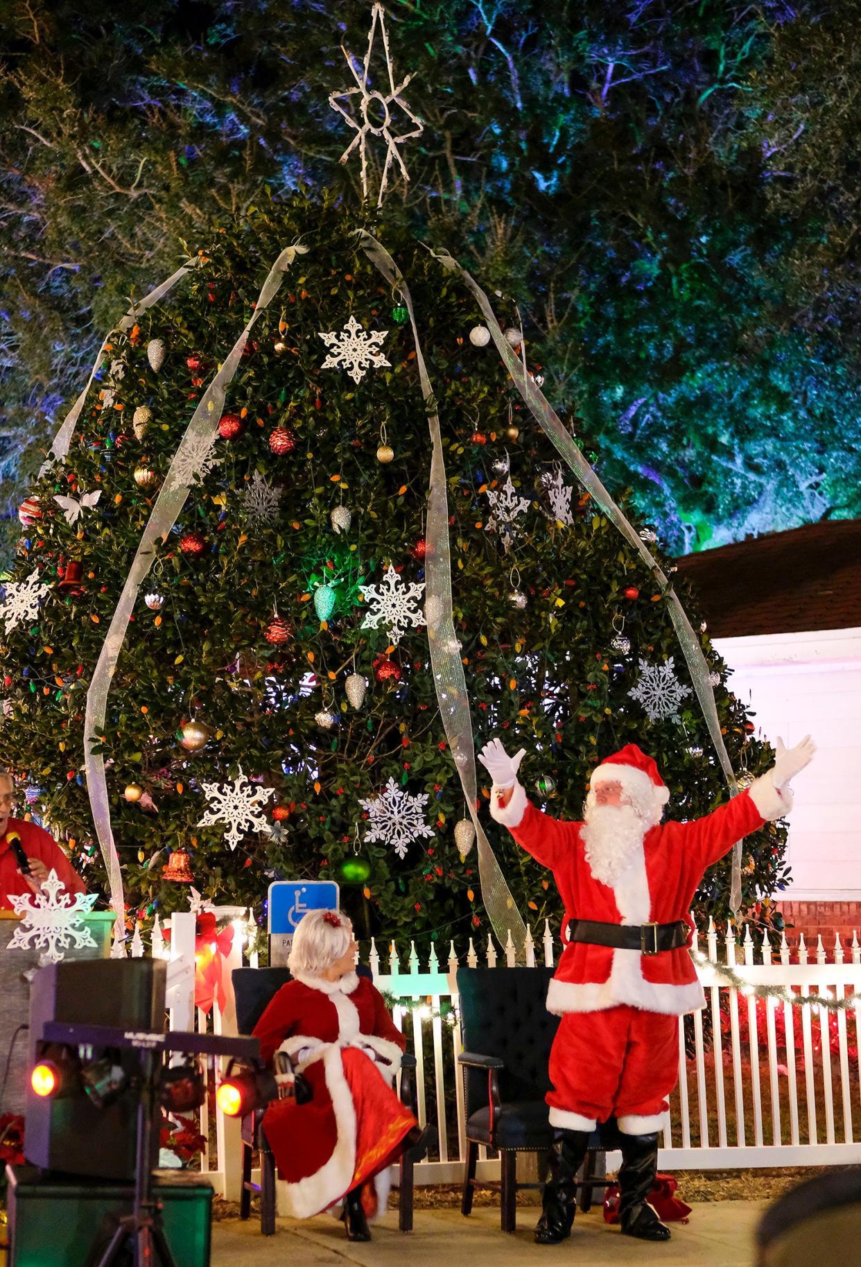 Santa encourages the crowd to help get the tree lit during last year's Christmas Tree Lighting Celebration at the Destin Community Center. This year's ceremony is scheduled for 6 p.m. on Thursday, Dec. 1 at the Destin Community Center, 101 Stahlman Avenue.