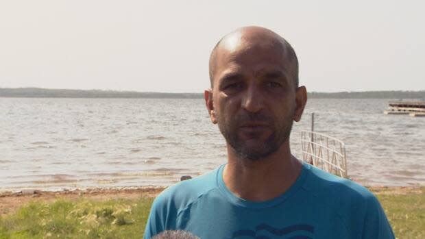 Faridun Abdul Majed was at Wabamun Lake when his son's body was discovered Wednesday morning. (Craig Ryan/CBC - image credit)