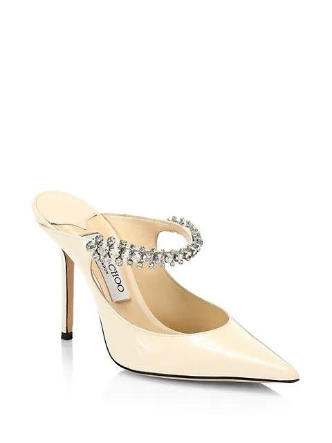 8) Bing Embellished Patent Leather Mules