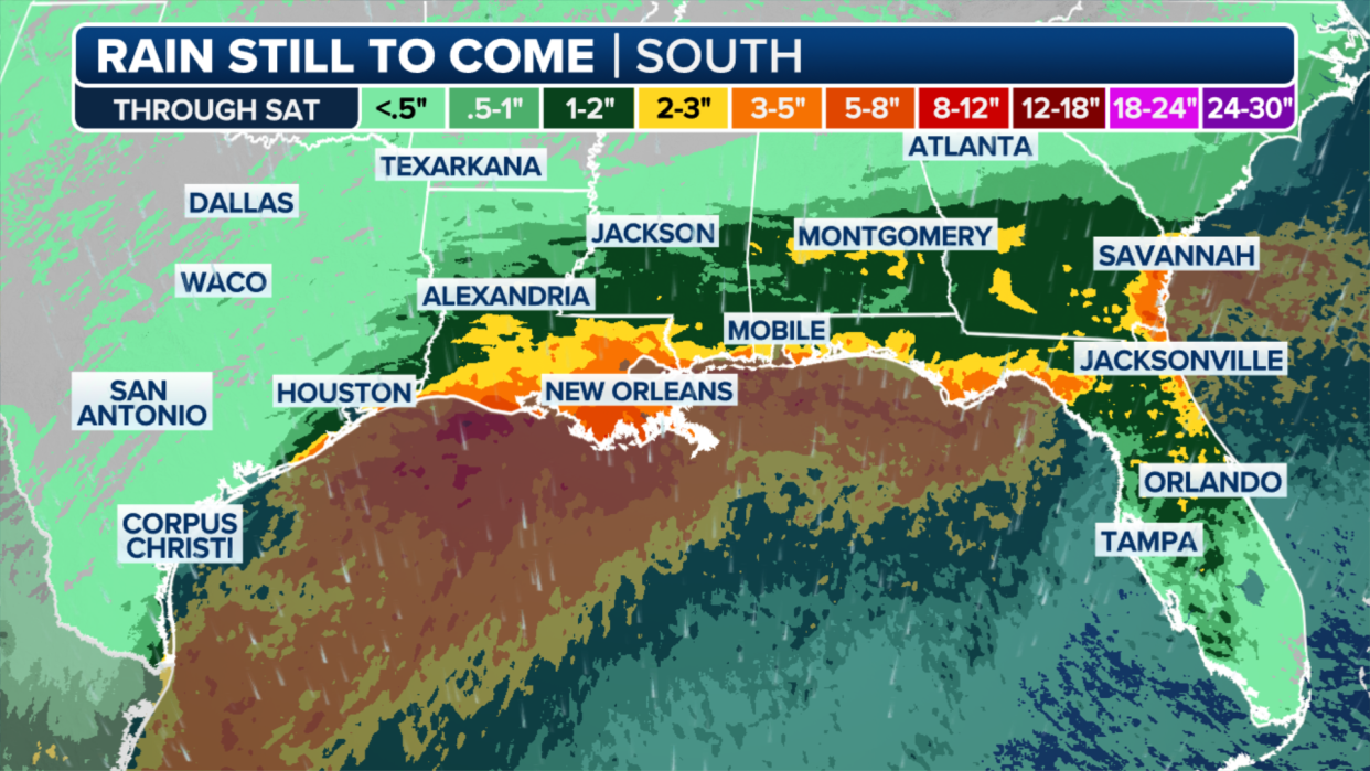 Southeast Rain Forecast through Saturday