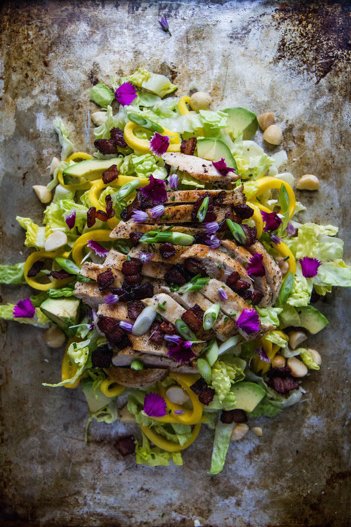 <strong>Get the <a href="http://heatherchristo.com/cooks/2015/04/19/hawaiian-chicken-chop-salad/" target="_blank">Hawaiian Chicken Chop Salad recipe </a>from Heather Christo</strong>