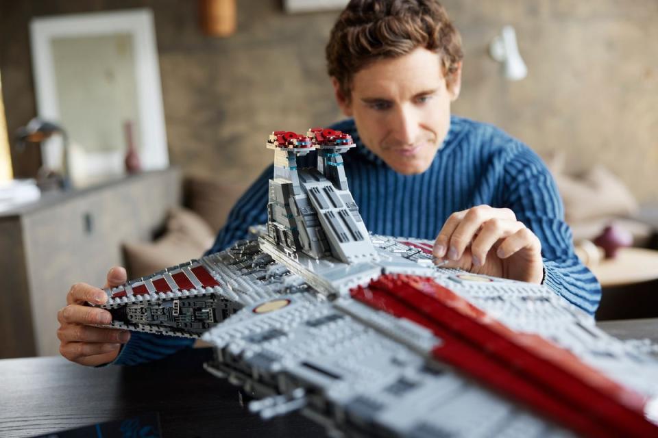 The Lego company sells sets such as Star Wars (Lego) products.