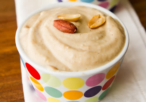 <div class="caption-credit"> Photo by: Kathy Patalsky</div><b>Peanut Butter Pudding</b> <br> This vegan peanut butter pudding has only five ingredients and can be made in a flash! <br> <a href="http://www.babble.com/best-recipes/23-yummy-nut-butter-lovers-recipes/#peanut-butter-pudding" rel="nofollow noopener" target="_blank" data-ylk="slk:Get the recipe;elm:context_link;itc:0;sec:content-canvas" class="link "><i>Get the recipe</i></a> <br> <b><i><a href="http://www.babble.com/best-recipes/23-yummy-nut-butter-lovers-recipes/?cmp=ELP|bbl|lp|YahooShine|Main||011813||23yummynutbutterloversrecipes|famE|||" rel="nofollow noopener" target="_blank" data-ylk="slk:For more ways to cook with peanut butter, visit Babble!;elm:context_link;itc:0;sec:content-canvas" class="link ">For more ways to cook with peanut butter, visit Babble!</a></i></b> <br>