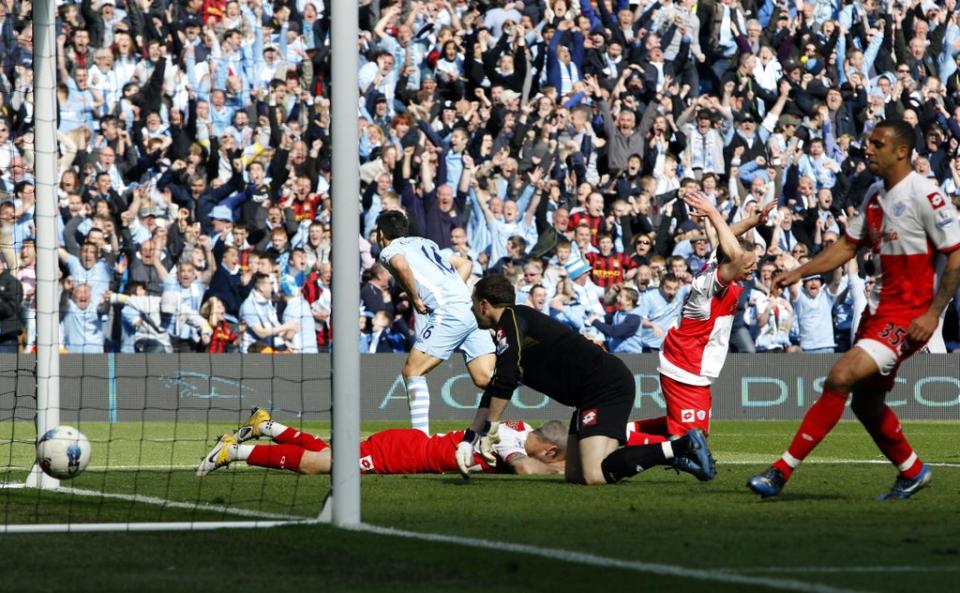 It is 10 years since Sergio Aguero’s dramatic title-winning goal against QPR (Peter Byrne/PA) (PA Archive)