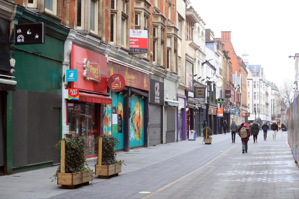 Shops as Britain's lockdown continues. Photo: PA