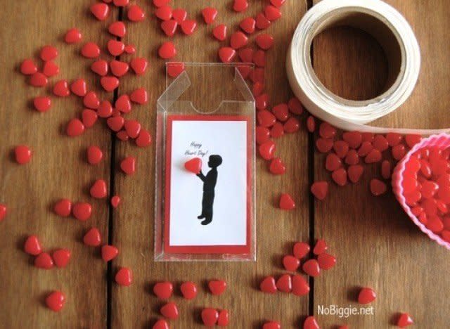 Of course candy hearts aren't the only sweet treats we reward our loved ones with on the special day. This <a href="http://www.huffingtonpost.com/2013/01/30/valentines-day-ideas-silhouette_n_2567982.html?utm_hp_ref=valentines-day-ideas">treat box</a> by <a href="http://www.nobiggie.net">No Biggie </a>is perfect for carrying a variety of other delectable goodies.  Head over to <a href="www.huffingtonpost.com/news/valentines-day-ideas">Valentine's Day ideas</a> for more inspiration.