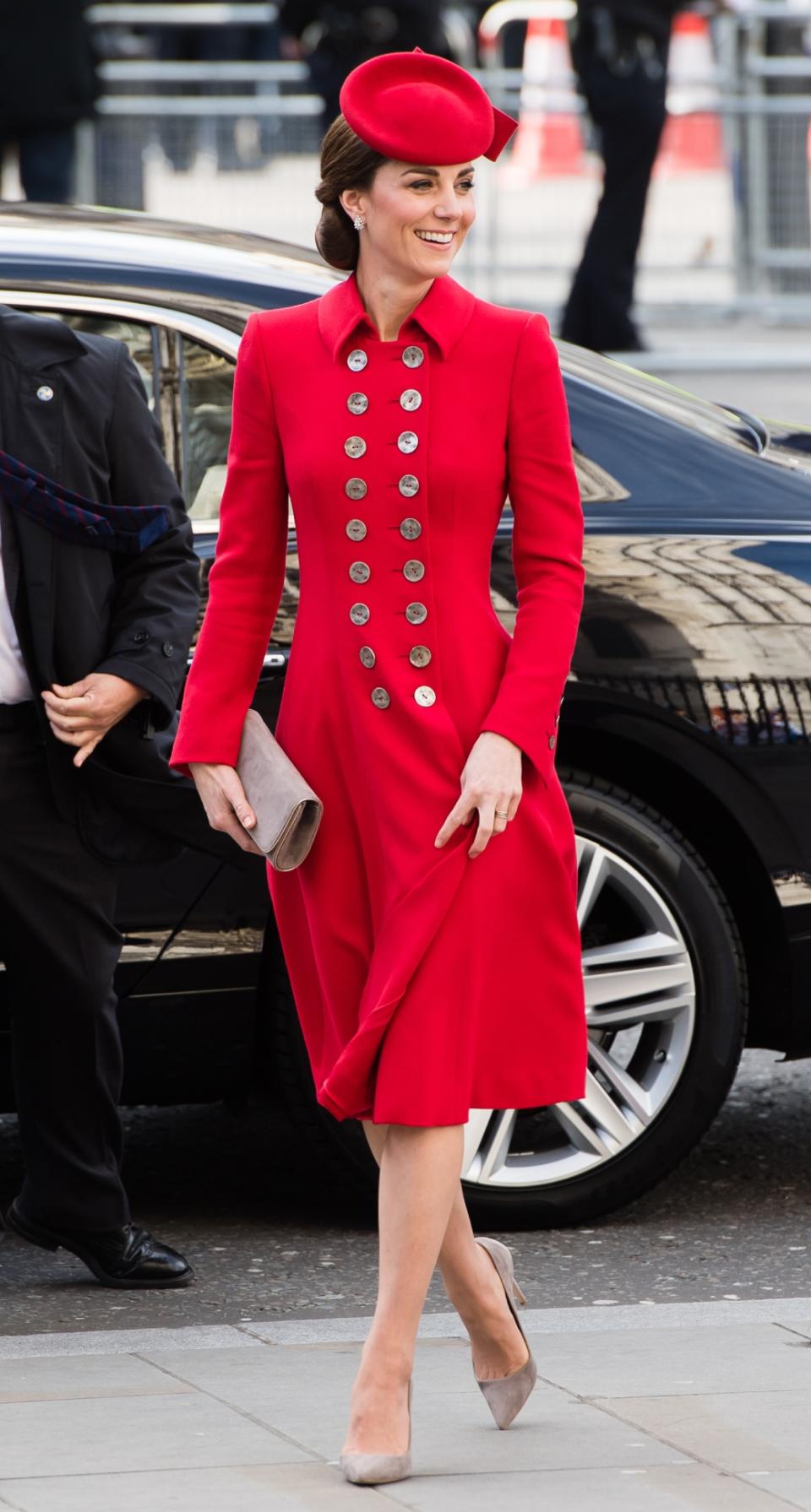 Catherine, Duchess of Cambridge attends the Commonwealth Day service at Westminster Abbey on March 11, 2019 in London, England.