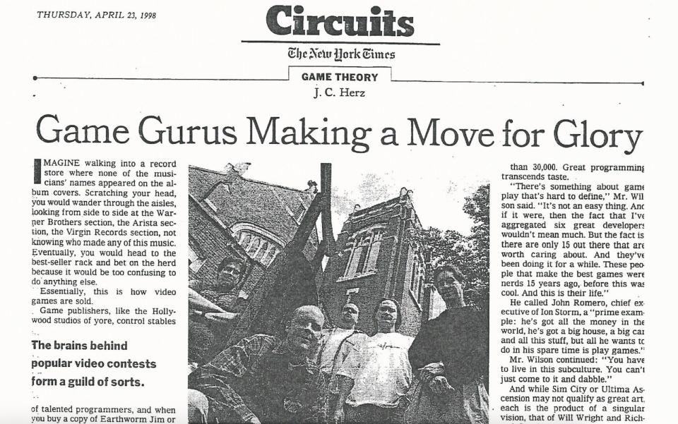 GodGames in The New York Times, April 1998