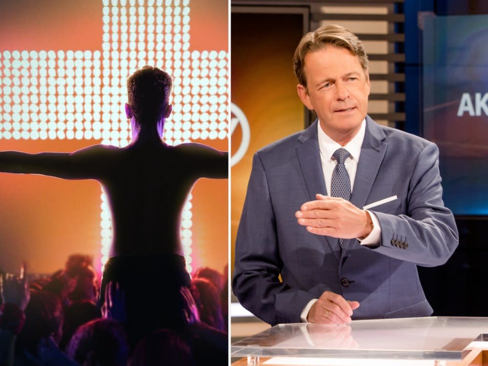 "Die Passion" vs. Rudi Cerne (r.) und "Aktenzeichen XY ... Ungelöst". (Bild: [M] RTL  / ZDF/Nadine Rupp)