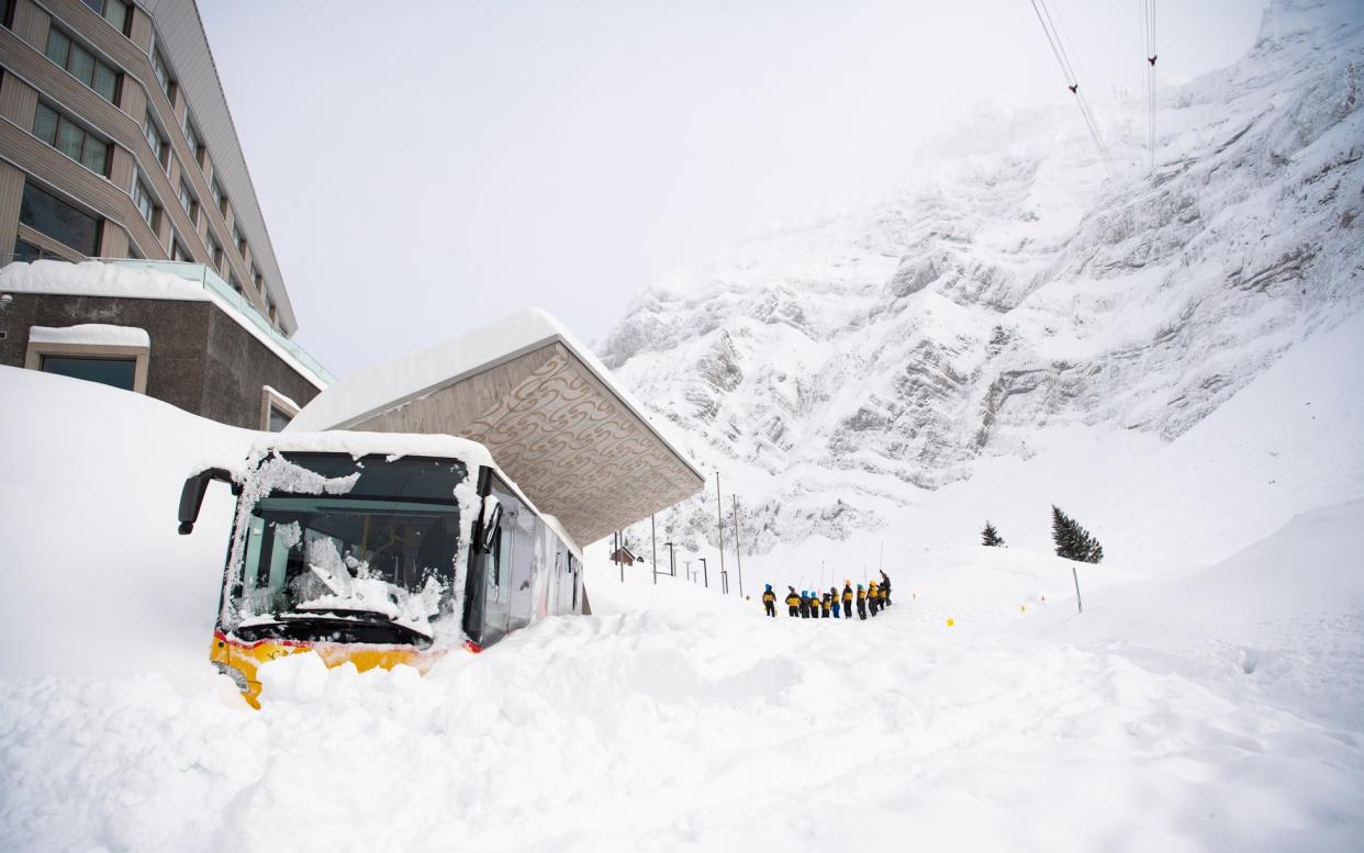 An avalanche hit a hotel in north-east Switzerland last Thursday