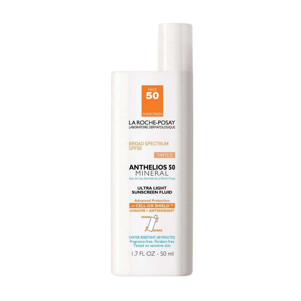 &ldquo;I&rsquo;m too lazy to put on makeup, so this evens things out a little and is also a mineral sunscreen, so I can put it around my eyes, because the chemical sunscreen burns and burns.&rdquo; <i>― Lisa Yeung, managing editor of lifestyle and perspectives at HuffPost Canada<br /><br /></i><strong>Get the <a href="https://www.target.com/p/la-roche-posay-anthelios-50-mineral-ultra-light-spf-50-face-sunscreen-1-7-fl-oz/-/A-14225598" target="_blank" rel="nofollow noopener noreferrer">La Roche-Posay Anthelios 50 mineral ultra light tinted sunscreen fluid</a> for $33.99.</strong>