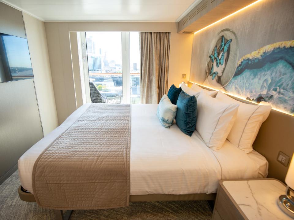 Inside the family balcony stateroom on Norwegian Cruise Line's Norwegian Prima