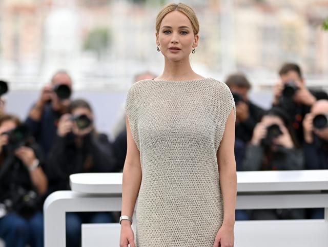 Jennifer Lawrence's Embellished Sheer Gown and Gloves Steal the Show at 'No  Hard Feelings' Premiere