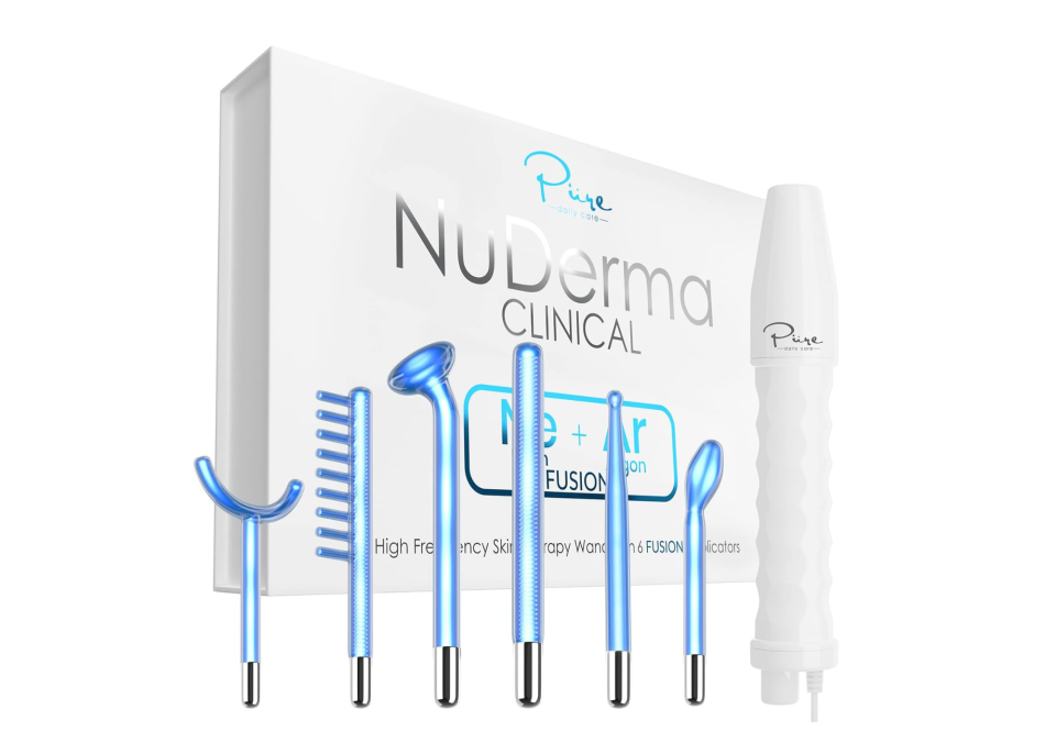 <p><a href="https://www.amazon.com/NuDerma-Clinical-Skin-Therapy-Wand/dp/B086M3XRK1?tag=syn-yahoo-20&ascsubtag=%5Bartid%7C2141.g.45583756%5Bsrc%7Cyahoo-us" rel="nofollow noopener" target="_blank" data-ylk="slk:Shop Now;elm:context_link;itc:0;sec:content-canvas" class="link ">Shop Now</a></p><p>Clinical Skin Therapy Wand</p><p>Amazon</p><p>$99.95</p><span class="copyright">NuDerma</span>