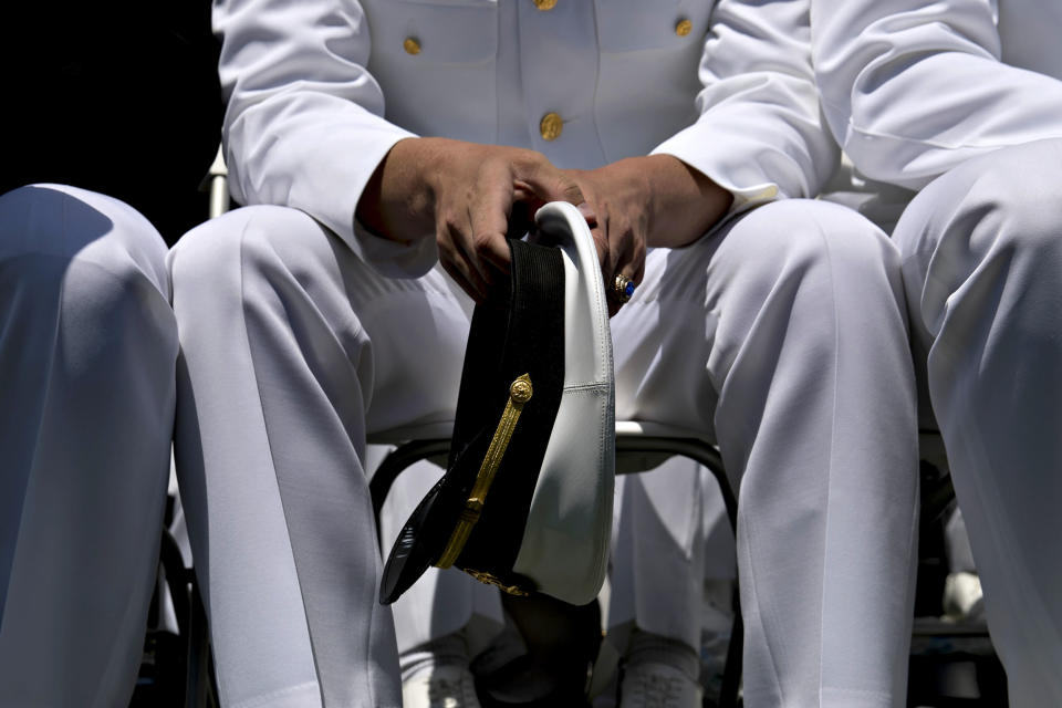 President Trump Participates In The U.S. Naval Academy Commencement Ceremony (Andrew Harrer / Bloomberg via Getty Images file)