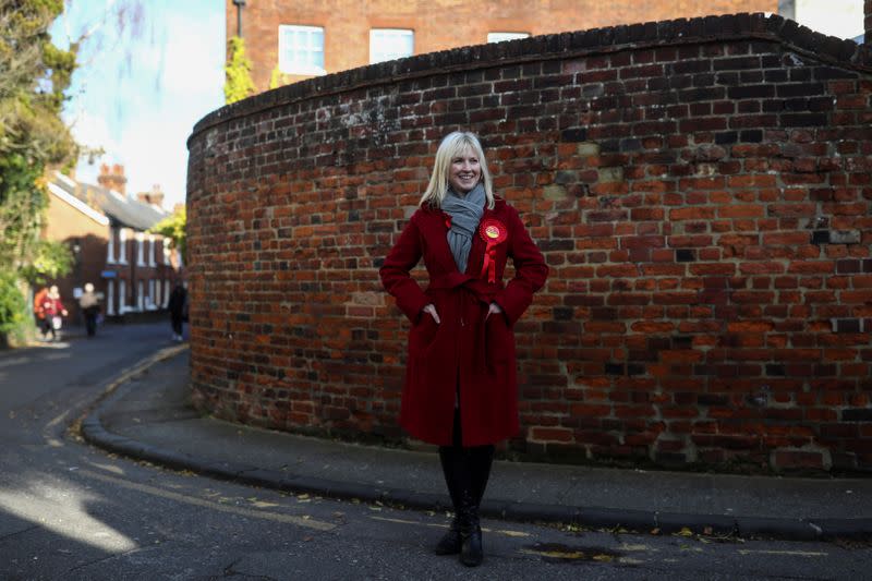 Rosie Duffield, the Labour Party candidate for Canterbury, poses for a photograph in Canterbury