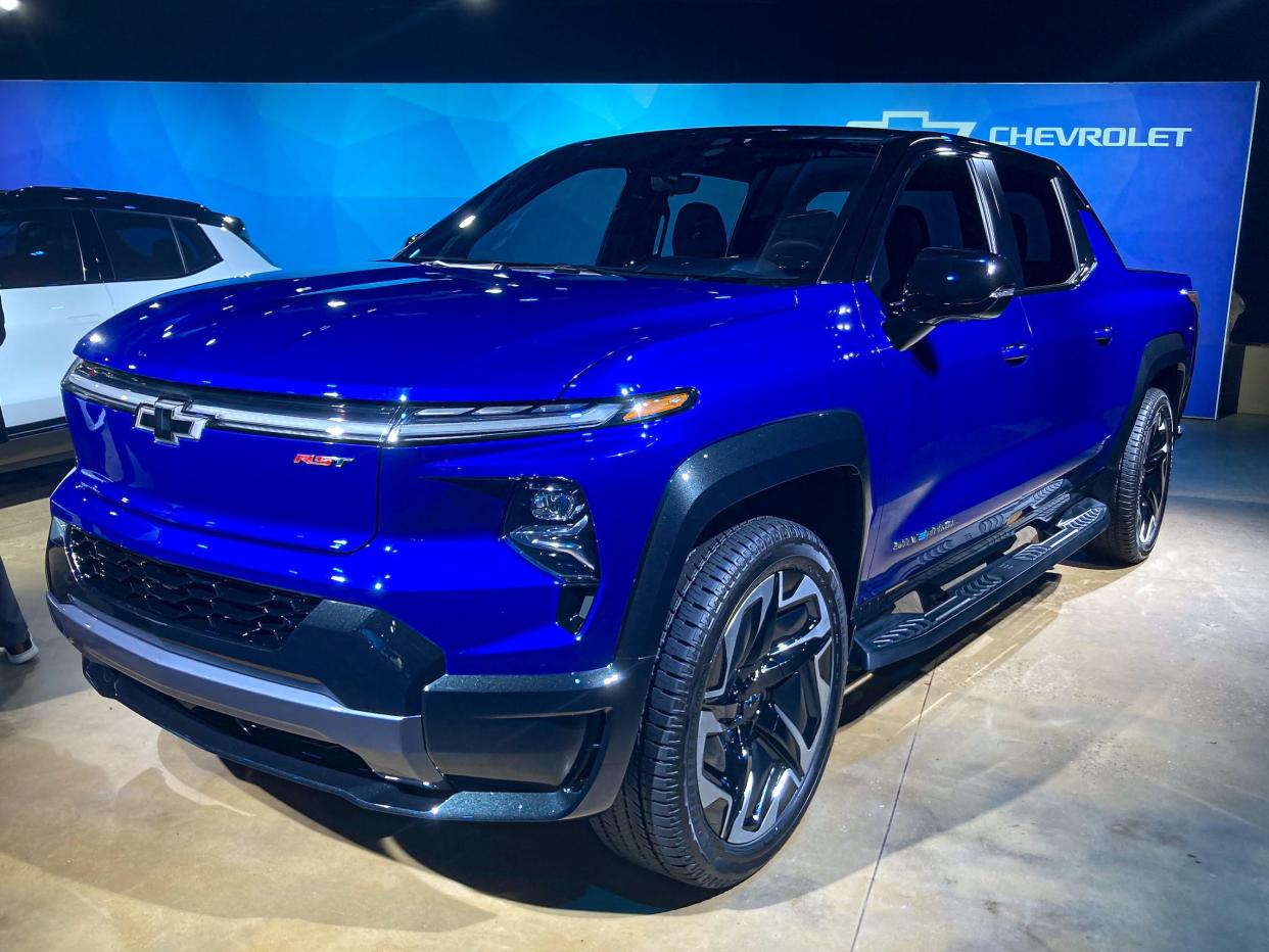 The Chevrolet Silverado EV electric pickup truck.