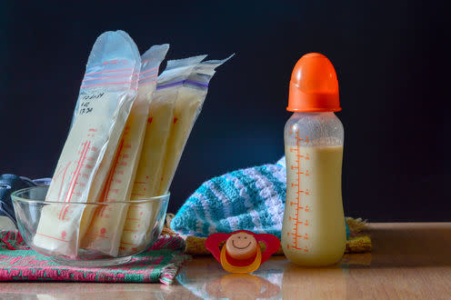 <span class="caption">Scientists have found an unexpected use for breast milk.</span> <span class="attribution"><a class="link " href="https://www.shutterstock.com/image-photo/baby-bottle-milk-frozen-storage-breast-517167349?src=ZRA_pTsmH1mNKr1mEHvdHg-1-4" rel="nofollow noopener" target="_blank" data-ylk="slk:Karunyapas/Shutterstock;elm:context_link;itc:0;sec:content-canvas">Karunyapas/Shutterstock</a></span>