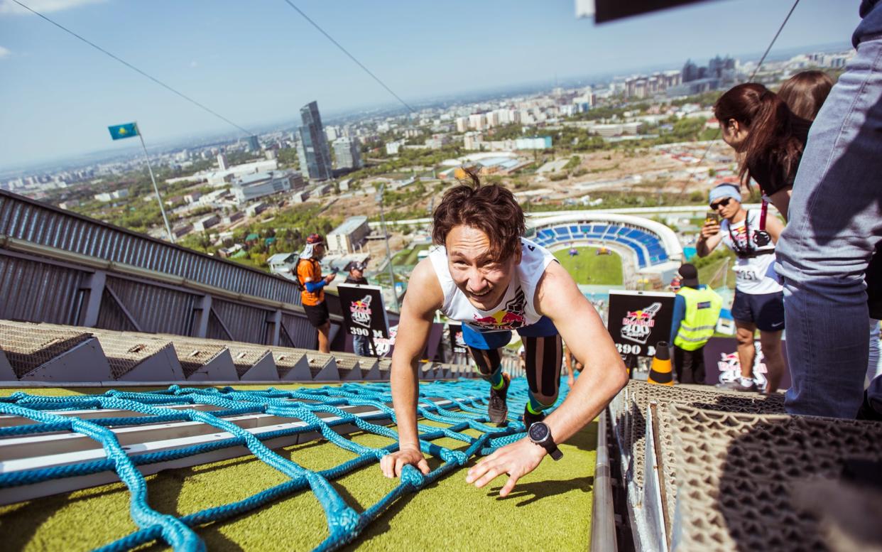 Impressive city and mountain views around the world, like in Almaty, Kazakhstan, provide a backdrop for the race - Maxim Malov/Red Bull Content Pool