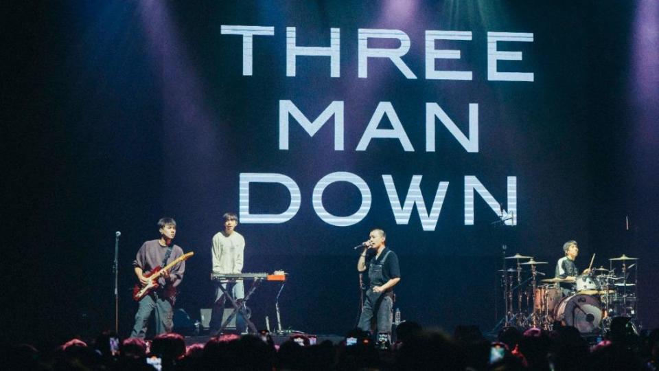 「Three Man Down」首度來台演出，對於台灣歌迷的熱情驚喜不已。（圖／浮現Emerge Live提供）