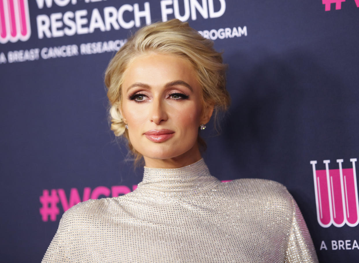 Paris Hilton lead an Oct. 9 protest demanding the closure of Provo Canyon School in Springville, Utah, where she claims she was abused as a student. (Photo: Tibrina Hobson/WireImage)