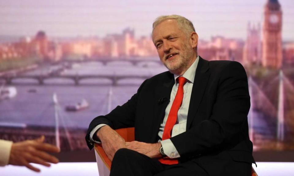 Labour leader Jeremy Corbyn on The Andrew Marr Show.