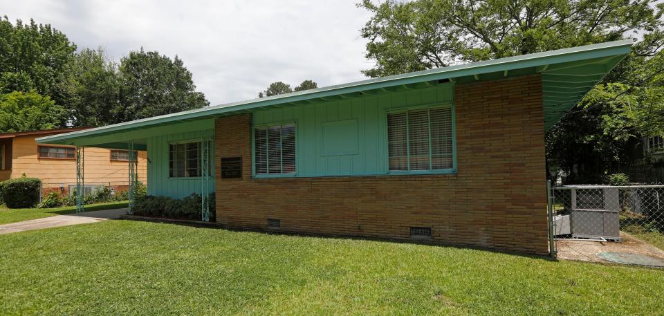 In this May 24, 2018, file photo, the home of civil rights leaders Medgar and Myrlie Evers, in Jackson, Miss. Three park service monuments are the Medgar and Myrlie Evers Home National Monument in Mississippi and the Mill Springs and Camp Nelson national monuments in Kentucky. The Evers site marks the home of the slain civil rights leader.