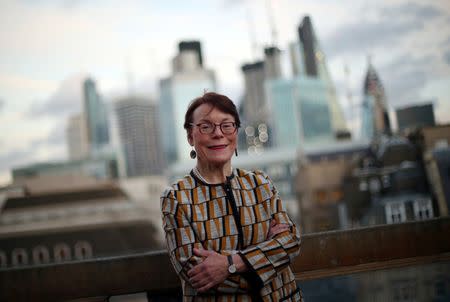 FILE PHOTO: Catherine McGuinness, Chairman of the Policy and Resources Committee of the City of London Corporation, poses for a photograph in London, Britain, January 17, 2018. Picture taken January 17, 2018. REUTERS/Hannah McKay