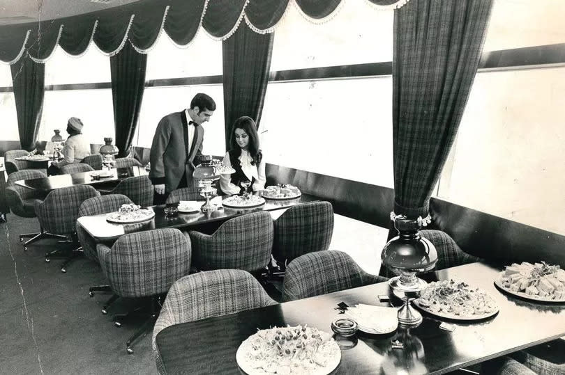 In its early days, the St John's Beacon was home to a revolving restaurant, seen here in 1971