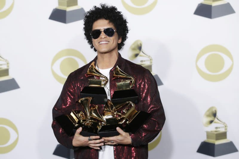 Bruno Mars will headline the grand opening of Intuit Dome, the new home of the Los Angeles Clippers. File Photo by John Angelillo/UPI