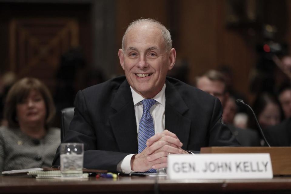 Homeland Security Secretary-designate John Kelly testifies on Capitol Hill in Washington, Tuesday, Jan. 10, 2017, at his confirmation hearing before the Senate Homeland Security and Governmental Affairs Committee. (AP Photo/J. Scott Applewhite)